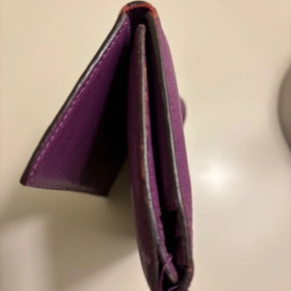 🎆HERMES BEARN DUPRI-EPSOM LEATHER TRI-FOLD LONG WALLET - Picture 11 of 12